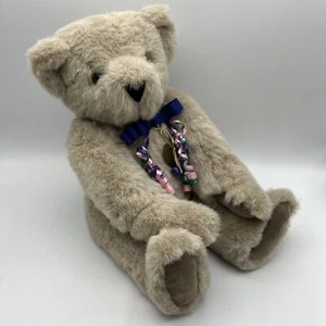 Vintage Vermont Teddy Bear Jointed Happy Birthday Gold 1992 Tag Charm In Box - Picture 1 of 12