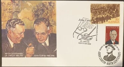1985 APM15790 & APM15750 Pict.PMK John Curtin Birth Centenary. 2 PMK on PSE (2) - Image 1 of 2