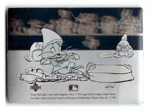 1990 Upper Deck Looney Tunes Comic Ball Hologramme Speedy Gonzalez Texas Rangers - Bild 1 von 3