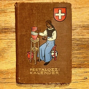 Vintage Mini 1937 Swiss Schweizer Pestalozzi Kalender Calendar HC Pocket Book - Bild 1 von 10