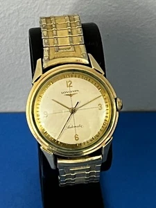 Vintage Longines 10k Filled Uhr Pearl White / Outer Gold Ring Automatic Schön! - Bild 1 von 18