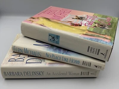 LOT x 3 Women's Fiction LARGE PRINT. Fern Michaels & Barbara Delinsky - All HC - Image 1 of 4
