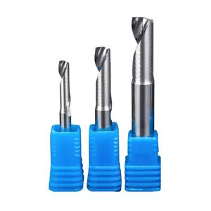 3.175~10mm Solid Carbide Single Flute Spiral Router Bit / End Mill For Aluminium - Picture 1 of 35