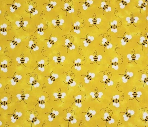 Gelb, Bienen, Landschürze, Küchenvorhang 43""B x 15""L, Geschenk - Bild 1 von 1