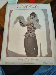 VOGUE October 1 1923 lepape early Paris Caret Poiret Millicent Rogers Vanderbilt - Picture 1 of 10