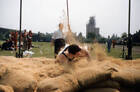 Villanova Don Bragg in action during Men's Pole Vault competition - Old Photo