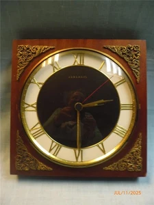 VINTAGE JUNGHANS WALL HANGING QUARTZ BATTERY CLOCK GERMANY WORKING - Picture 1 of 1