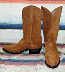 Mens Rujo The Canyon Brown Sentry Suede Leather Cowboy Boots 9.5 D New in Box - Picture 1 of 6