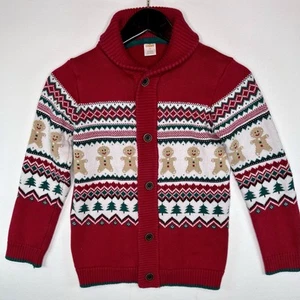 Gymboree Kids Fair Isle Gingerbread Cardigan Sweater Size 10 Children Holiday - Picture 1 of 7