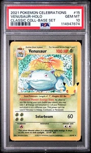 Venusaur PSA 10 2021 English Pokémon Card Celebrations Classic Collection 15/102 - Picture 1 of 2