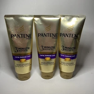 3x PANTENE PRO-V 3 minuti Miracle TOTAL DAMAGE CARE balsamo 6,08 once ciascuno nuovo - Foto 1 di 4