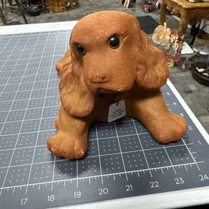 Vintage Feltro Cane Cocker Spaniel Banca Guardiano Associazione Federale di Risparmio - Foto 1 di 5