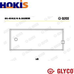 BIG END BEARINGS 01-4142/4 0.50mm FOR FORD OHCTL20H TLOHC20H/20G 2.0L LCS 1.6L - Picture 1 of 13