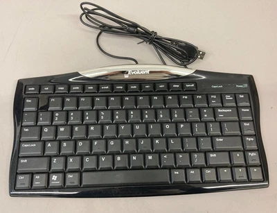 Evoluent Essentials Full Featured Compact Keyboard Wired Black, EKB - Image 1 of 2
