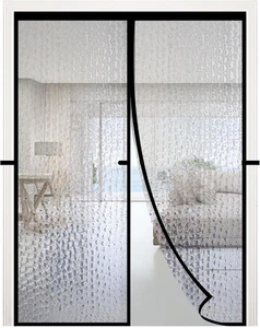 RELIANCER Magnetic Thermal Insulated Door Fits Size 38"X82", transparent - Picture 1 of 9