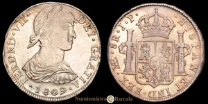 Fernando VII 8 Reales (27,05 Gramm) 1809 Lima J·P AC-1239 VZ+ - Bild 1 von 3