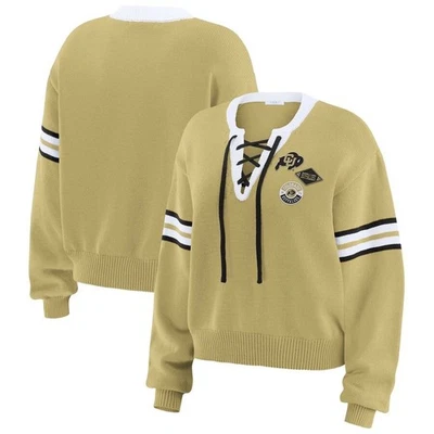 Suéter Pullover con Cordones para Mujer WEAR by Erin Andrews Dorado Colorado Buffaloes Foto 1 de 4
