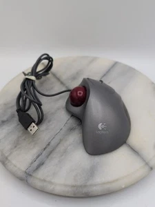 Logitech TrackMan Trackball Mouse T-BB18 USB Roller Ball Mouse Ergonomic - Picture 1 of 6