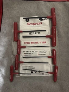 Snap-On 8 Piece T-Handle Hex Keys AWCG-1600B 3/32" to 1/4" - Picture 1 of 7