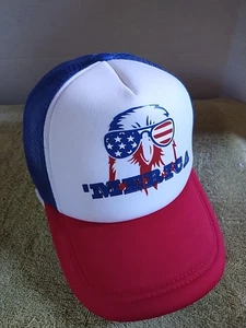 Rot weiß und blau Merica Trucker Mütze Adler mit Brille Schaumstoff Netz Snapback Cap - Bild 1 von 9