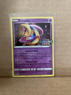 Cresselia - Prerelease - Chilling Reign SWSH114 Black Star Pokemon 0321#169 - Image 1 of 4