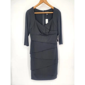 Vestido midi ceñido al cuerpo negro White House Black Market para mujer talla 10 - Imagen 1 de 10