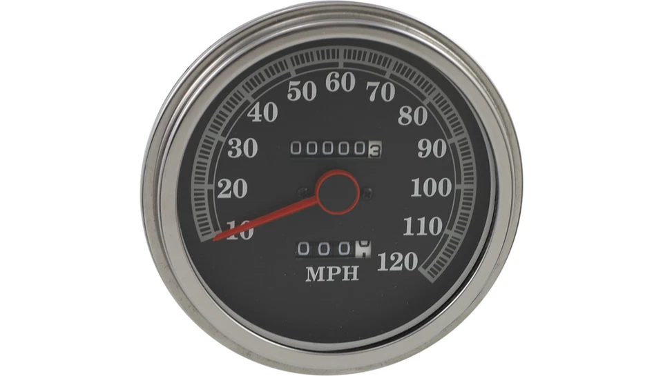 Drag Specialties 5" Black Speedometer Speedo 1984-1990 Harley Softail 6702781B - Изображение 1 из 1