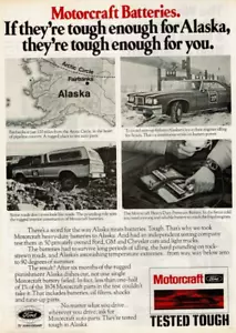 1977 Stampa Vintage Pubblicità Moto Batterie Ford Se Sono abbastanza Resistenti Alaska - Foto 1 di 2