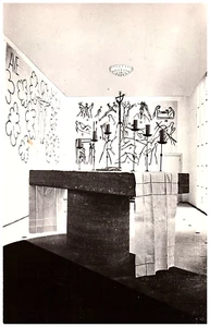 Fotografía RPPC Venecia Italia Altar con Tabernáculo y Dos de los Grandes Frescos - Imagen 1 de 4
