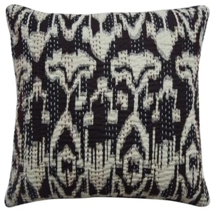 Funda de cojín de algodón hecha a mano Indian Throws Kantha funda de almohada sofá 16x16 pulgadas - Imagen 1 de 3