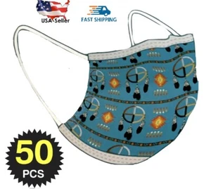 50 Piezas Mascarilla Facial Southwest No Médica Quirúrgica Desechable Rueda de Medicina de 3 Capas - Imagen 1 de 3