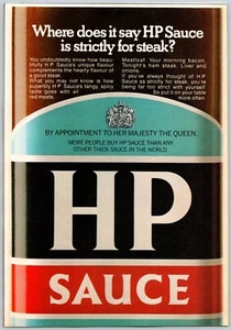 PRINT AD 1986 HP Sauce Not Strictly for Steak 5.25 x 7.25 - Picture 1 of 1