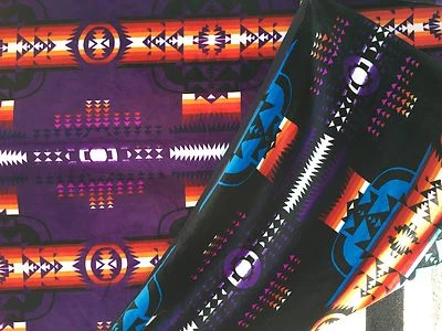 Southwest Native American Design Super Soft Plush Reversible Blanket