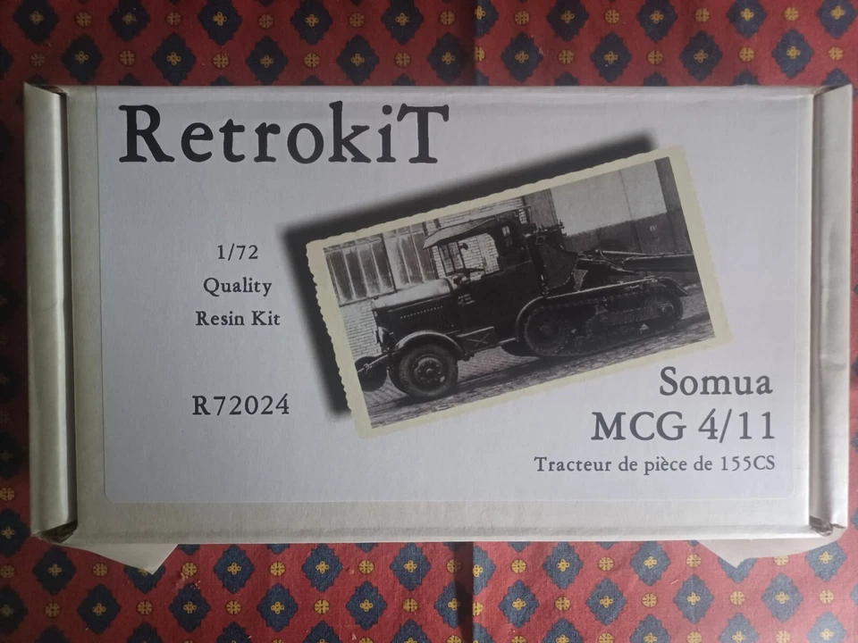 RETROKIT 72024 tracteur de pièce de 155mm CS SOMUA MCG 4/11-  resin kit 1:72 - Immagine 1 di 1