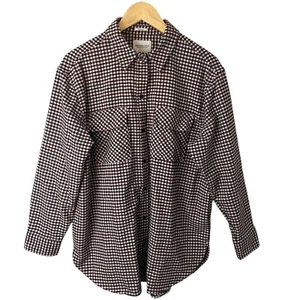 Top donna Abercrombie & Fitch oversize in flanella a quadri morbido collezione A&F taglia L - Foto 1 di 8