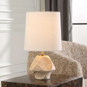 INDENT TRAVERTINE STONE ACCENT TABLE LAMP UTTERMOST 30414 - Picture 1 of 5