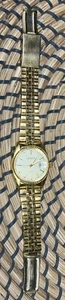 Vintage 90s Men’s Geneva Quartz Gold Tone Wristwatch Stainless Retro Watch READ - Picture 1 of 9