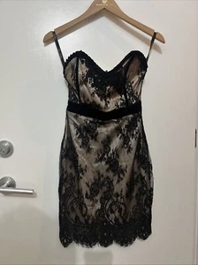 kitten d'amour lace strapless wiggle pencil dress sz 6 (g62 - Picture 1 of 5