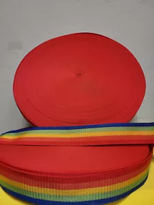 Rainbow Strap Material Bounce House Repair sold by the Yard 2" - Picture 1 of 3