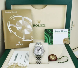 ROLEX - REHAUT 18kt White Gold & SS Datejust MOP Diamond 179174 - SANT BLANC - Picture 1 of 7