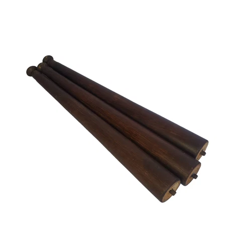 Mid Century Modern Wood Furniture Table Legs 17" Set of 3 Tips Articulating Feet Cover