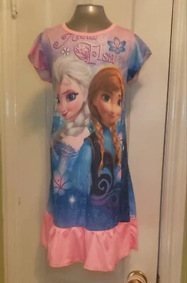 Girls Frozen NWT Ruffle Hem Soft Knit Nightgowns - Image 1 of 4