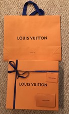 Authentic Empty Louis Vuitton Magnetic Gift Box Gift Bag Ribbon Envelope New