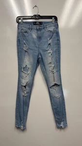 Hollister Women's Jeans Size 5s Curvy High-rise Super Skinny Stretch Light Blue - Picture 1 of 10