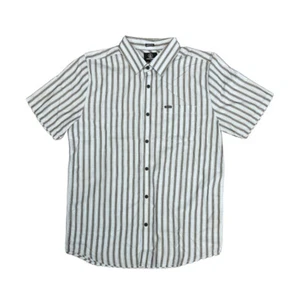 Brand New Mens Volcom Arvo Stripe Woven Shirt Light Blue Medium - Picture 1 of 1