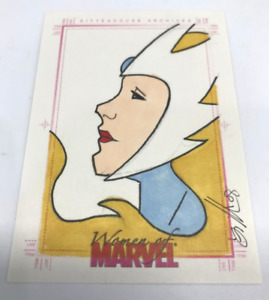 2008 RITTENHOUSE WOMEN OF MARVEL TRADING CARD SKETCHAFEX SKETCH CARD SK1-1 OF 1