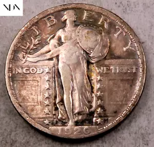 1920 Standing Liberty Quarter - fast unzirkuliert (AU) - regenbogenfarben #Q737 - Bild 1 von 2