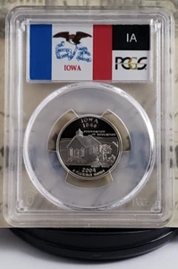 Look! 2004-S State Label - Silver Quarter - Iowa - PCGS PR69DCAM - Nice! 4492 - Picture 1 of 6