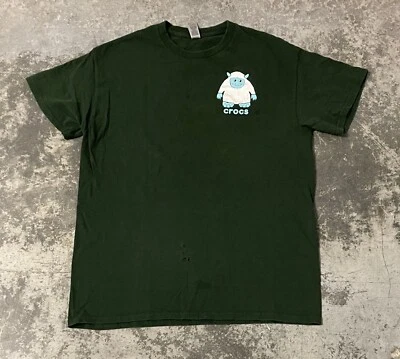 Camiseta Para Hombre DISTRESSED Crocs Gráfico Difuso Verde Adulto Talla Mediana Foto 1 de 4