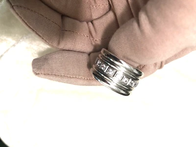 ANILLO BANDA ZAFIRO BLANCO EVERLY COLECCIÓN JUDITH, TALLA 6.75 (M4369-24) Foto 1 de 4